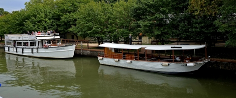 Boat view Lockport Locks